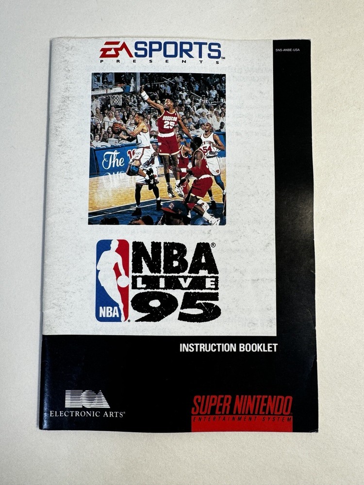 NBA Live 95 SNES Super Nintendo Manual Instruction Only