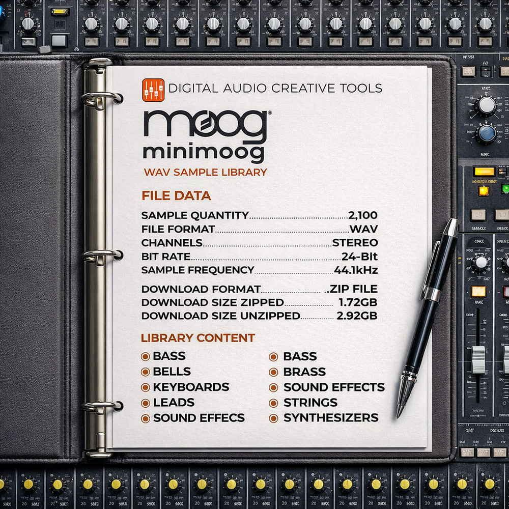 Moog Minimoog Synthesizer Sample Library