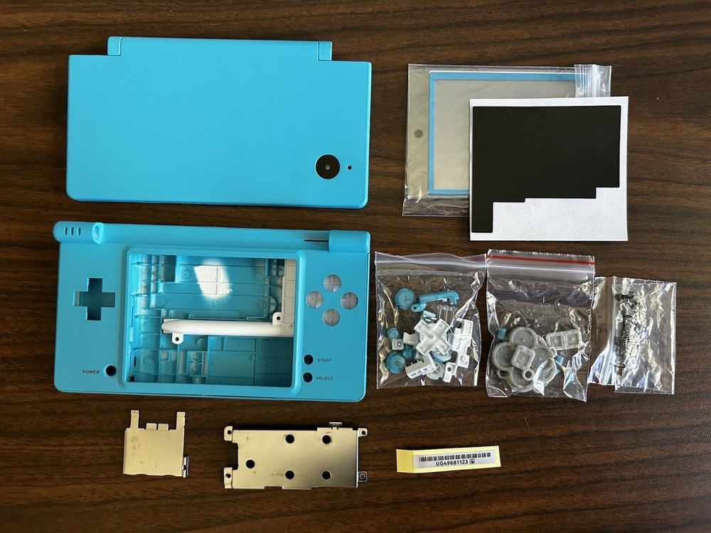 Housing Shell for Nintendo DSi System Shell Screen lens Replacement light blue