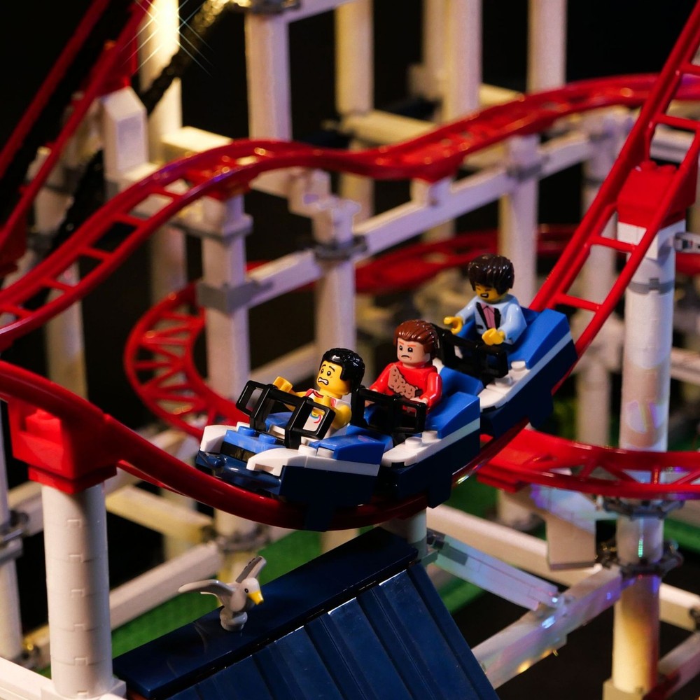 LED Light Kit for Roller Coaster - Compatible with LEGO® 10261 Set (Remote)