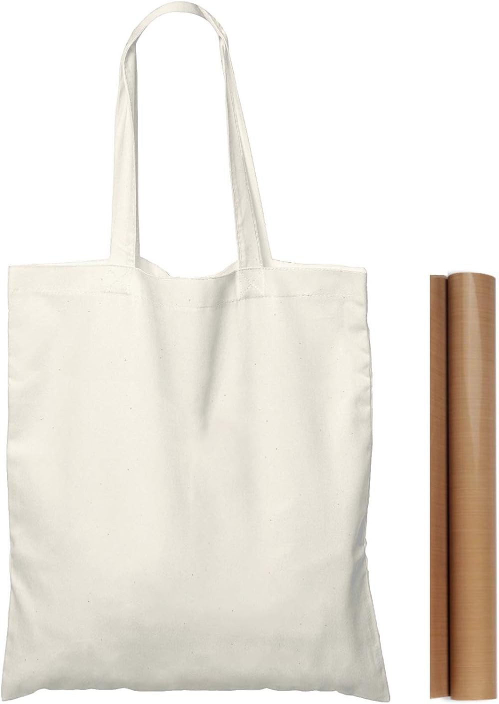 25 Pack 15'' X 16'' Natural Cotton Tote Bags, Lightweight Blank Bulk Cloth Bags