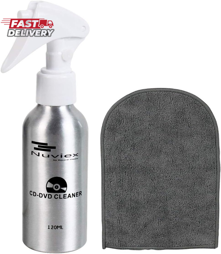 CD DVD Cleaner Solution Spray Fluid - Premium Compact Disc Cleaning Kit with Ant