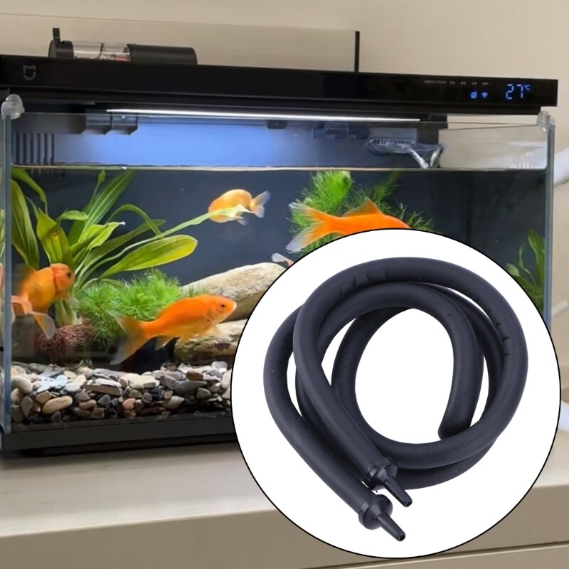 Air Bubble Wall Oxygen Diffusing Soft Rubber Hose 2.95 Feet Flexible Tube