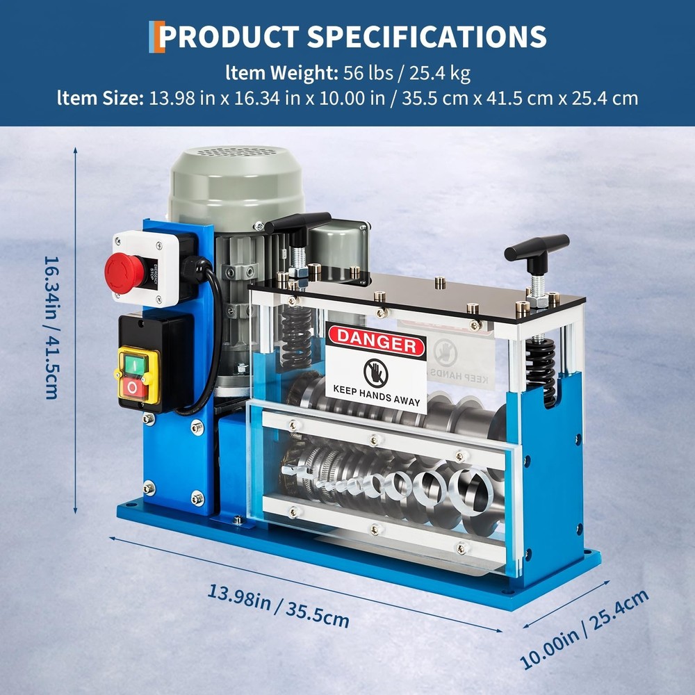 Electric Wire Stripping Machine for 1.5-38mm Copper Multi-Wire Processing