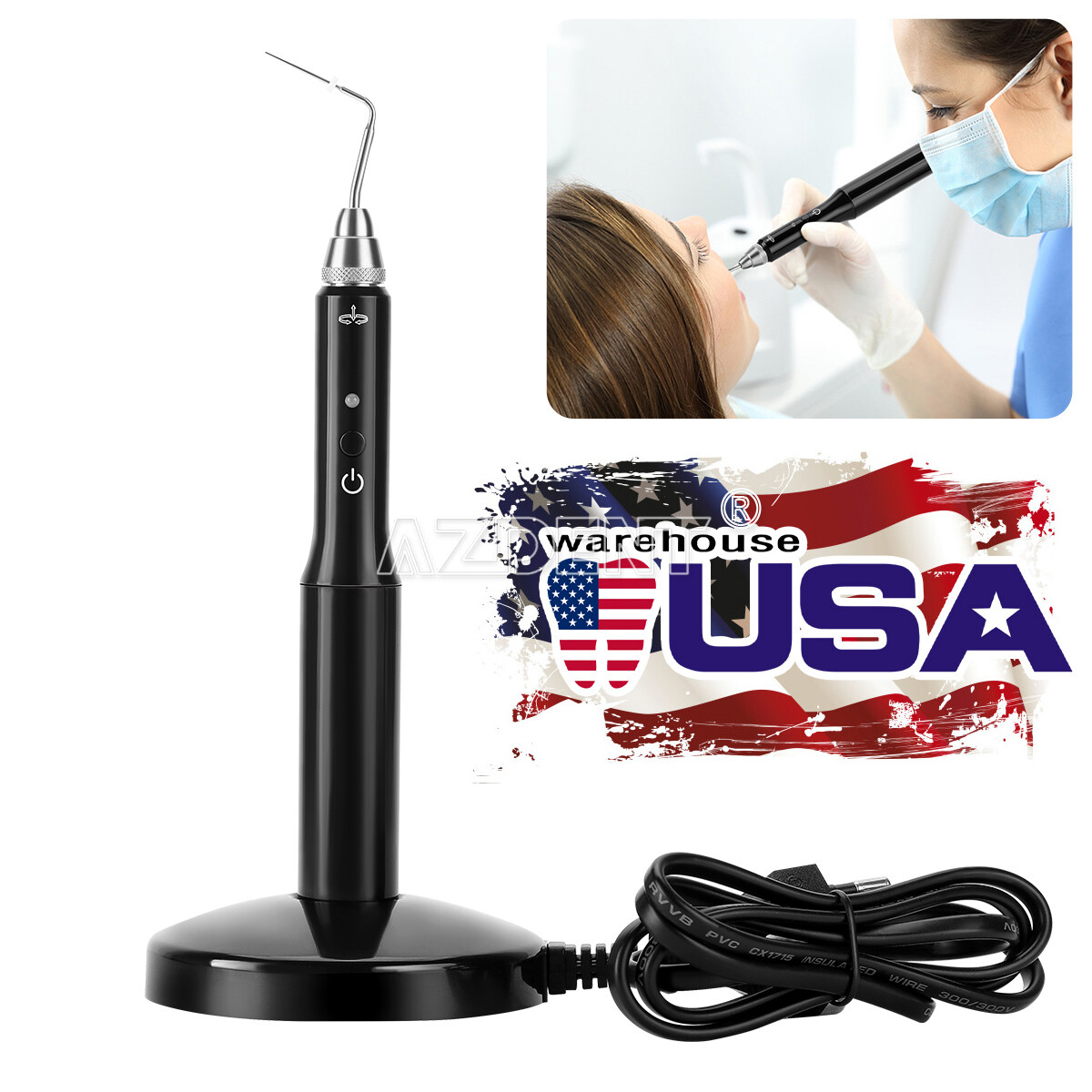 Dental Cordless Gutta Percha Obturation System Endo Heated Pen With 2 Tips