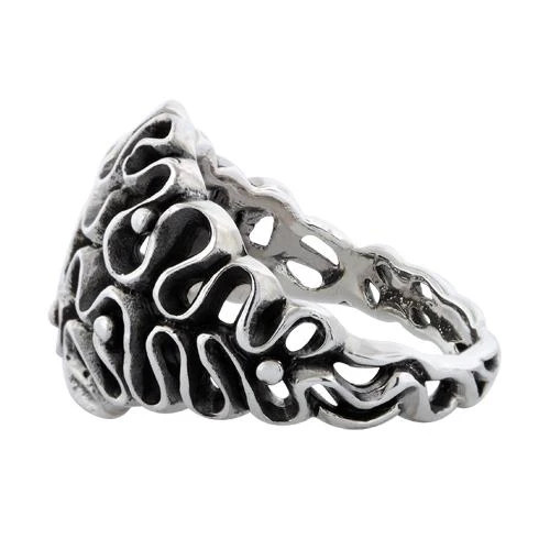 925 Sterling Silver Elegant Swirl Ring