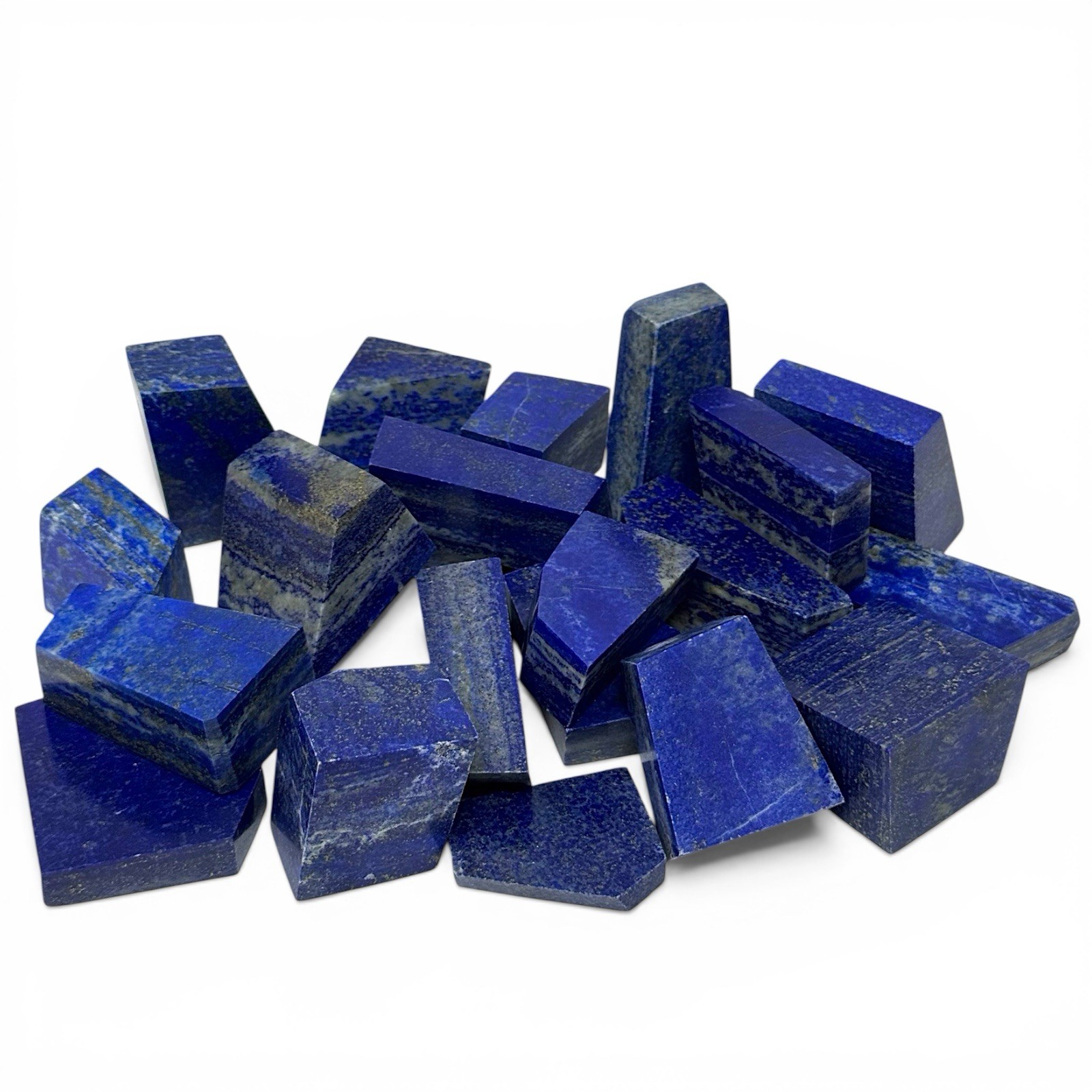 4Lbs Lapis Lazuli Stone Lapidary Wholesale Lot Of 21pcs