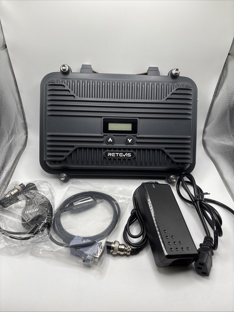 Retevis RT97S UHF 10W Portable Repeater US w/ Power & Program Cable