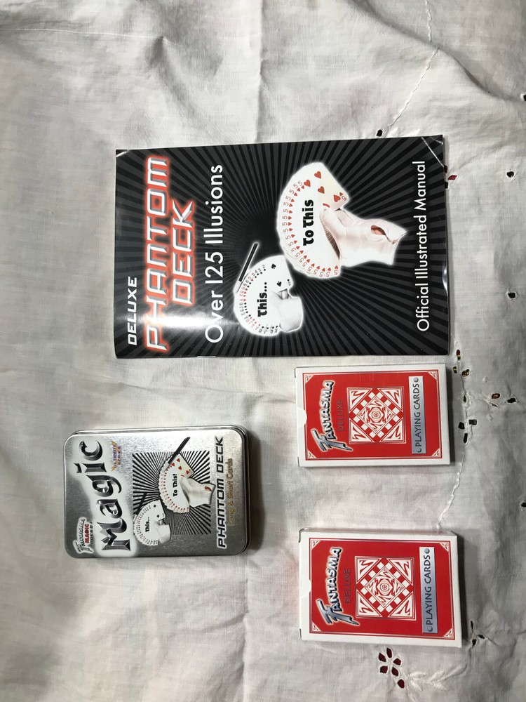 Fantasma Magic Deluxe Phantom Deck, Book, Regular & Phantom Magic Deck. New