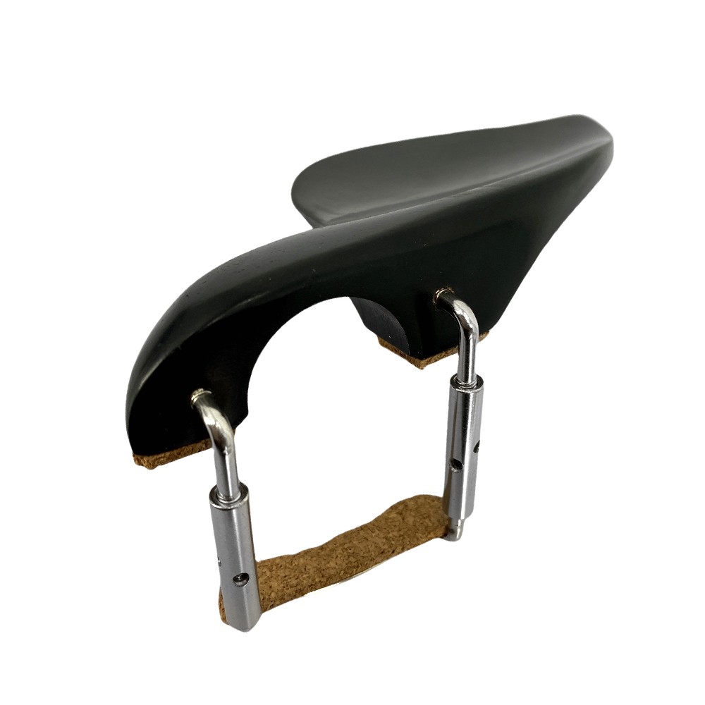 4/4 Full Size Violin Chin Rest with Adjustable Clamp- Solid Ebony Wood, Left