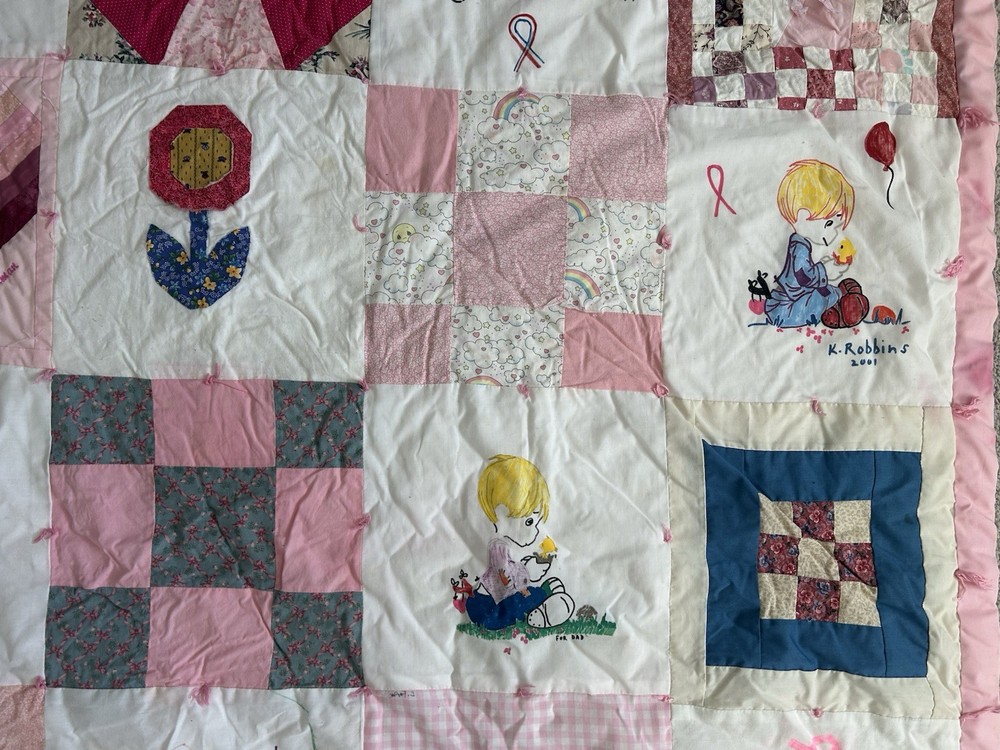 Handmade Patchwork Quilt 87x98