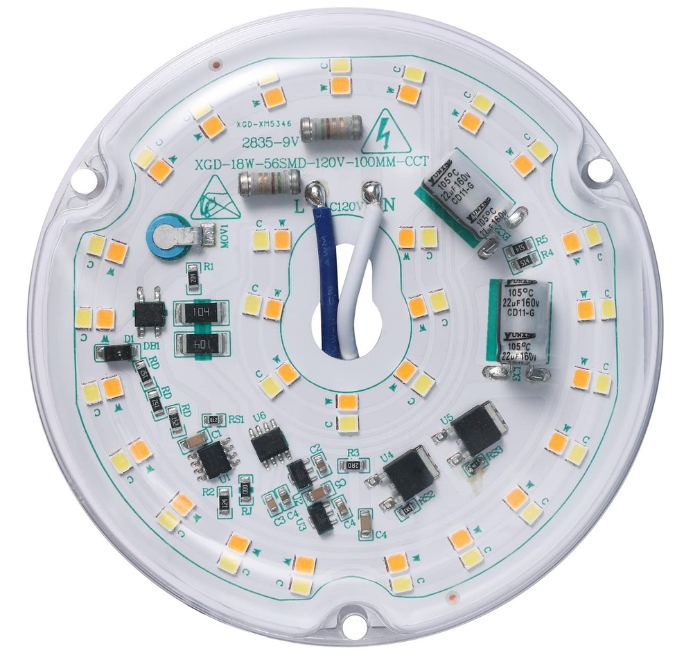 4 inch LED Retrofit Light Kit for Ceiling Fan Light Replacement Panel PCB 18W...