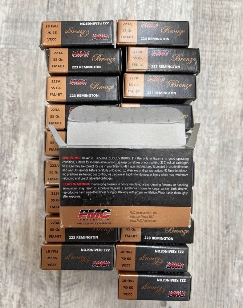 50 Empty Ammo Boxes .223 Tuck In Flaps