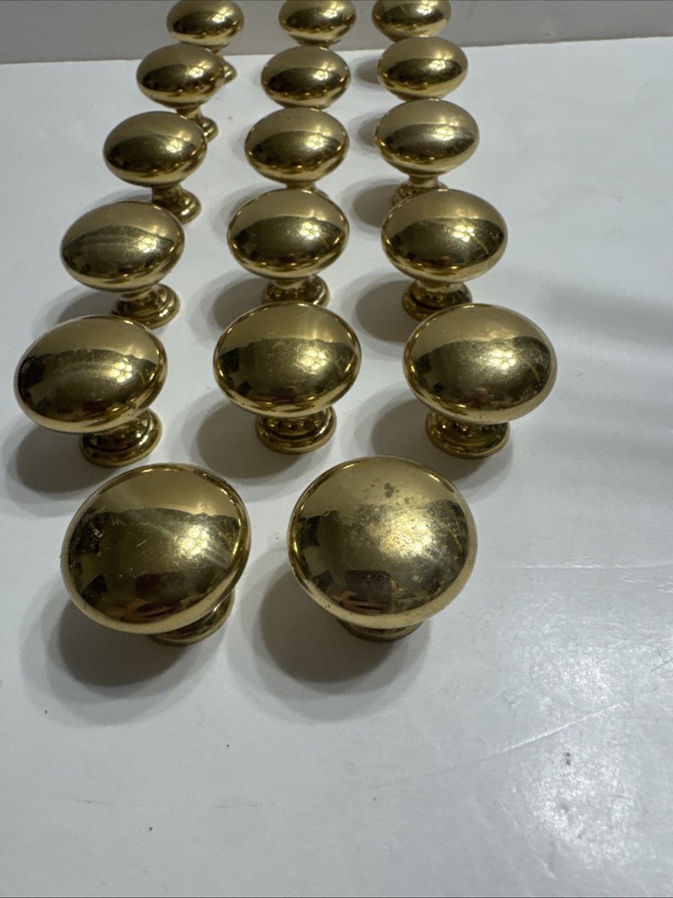17 GOLDTONE NICKEL DRAWER OR CABINET PULLS