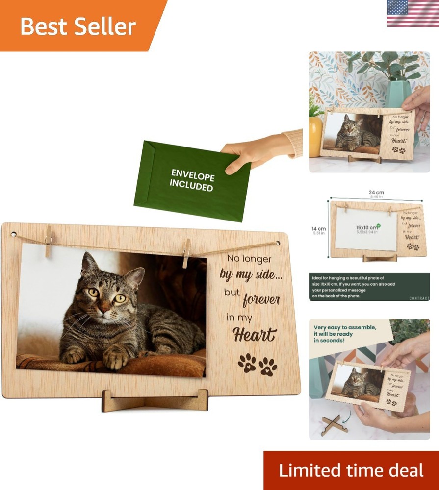 Rustic 4x6 Pet Memorial Picture Frame - Cherish Your Pet's Memory Elegantly