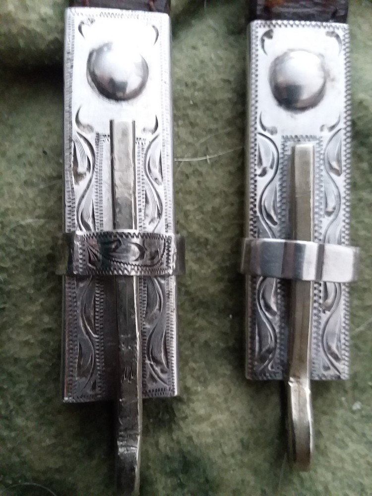 Vintage single ear headstall with sterling 2 1/2" quick change bit ends