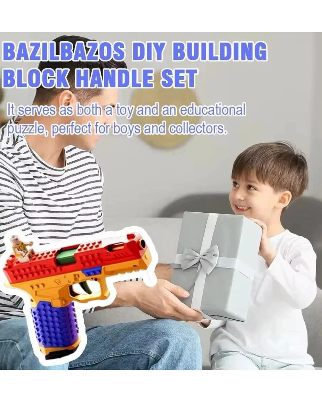 Working Building Bricks Blocks Gun Set Shooting Toy blaster firearm (not lego)