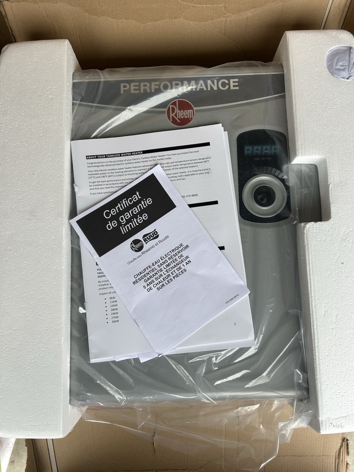 Rheem RETEX-27 Electric Tankless Water Heater