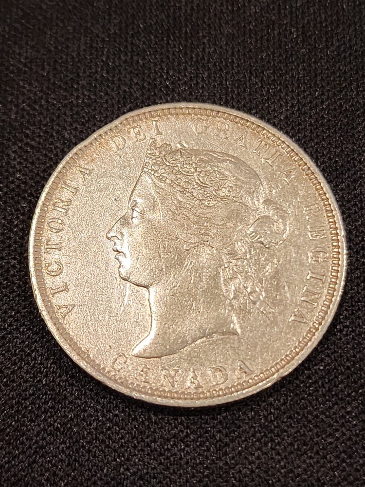 1872H Canada 25 Cents Silver Coin