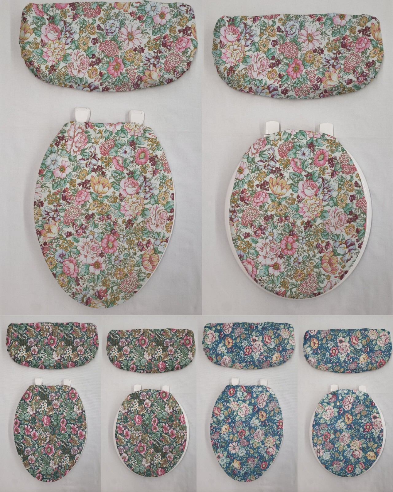 Rose Garden Toilet Seat Lid and Tank Cover Set (3 Colors Available)