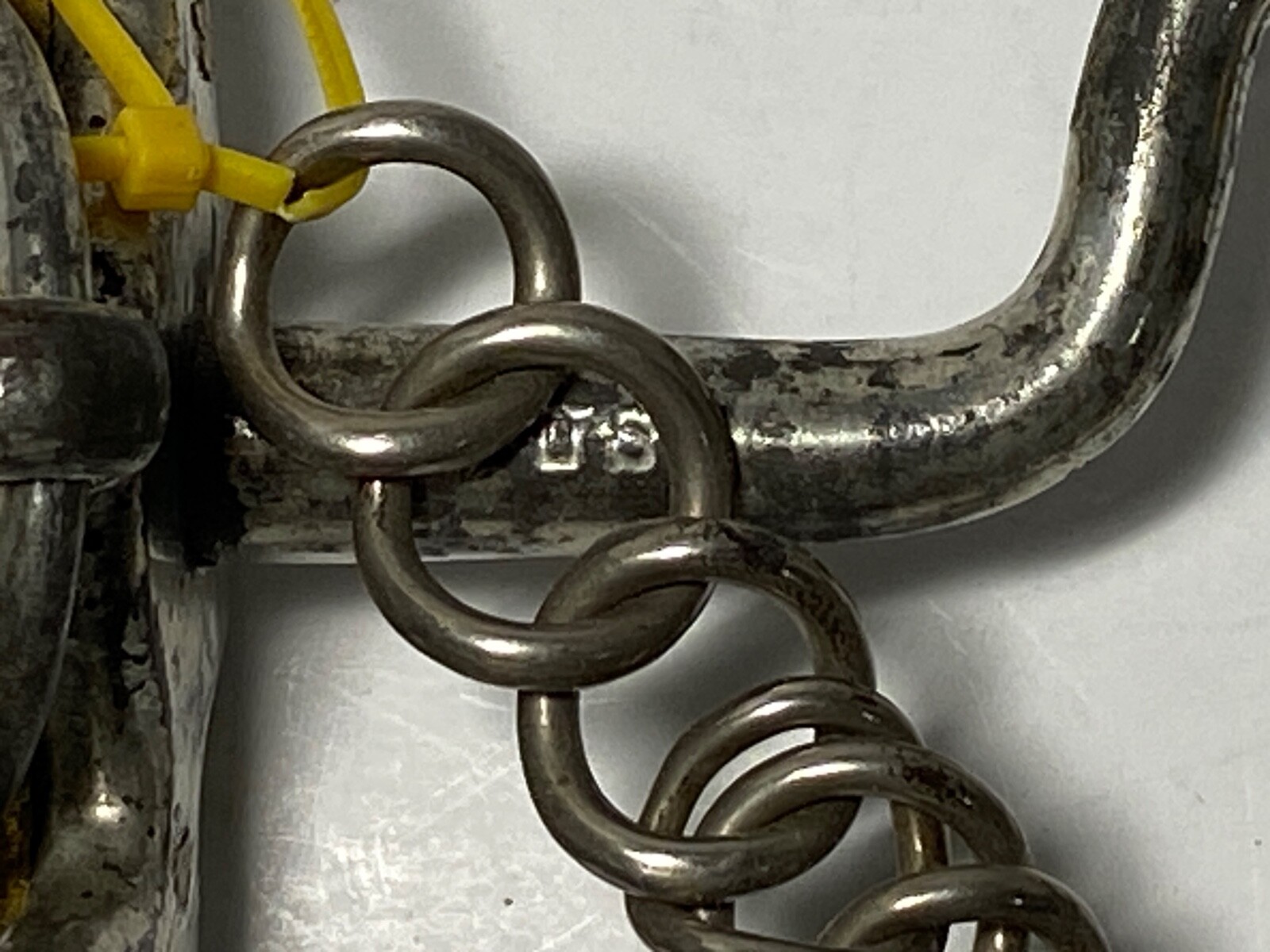 U.S. M1863 MODIFIED, BRIDLE CURB HORSE ARTILLERY BIT, CURB CHAIN, POST CIVIL WAR