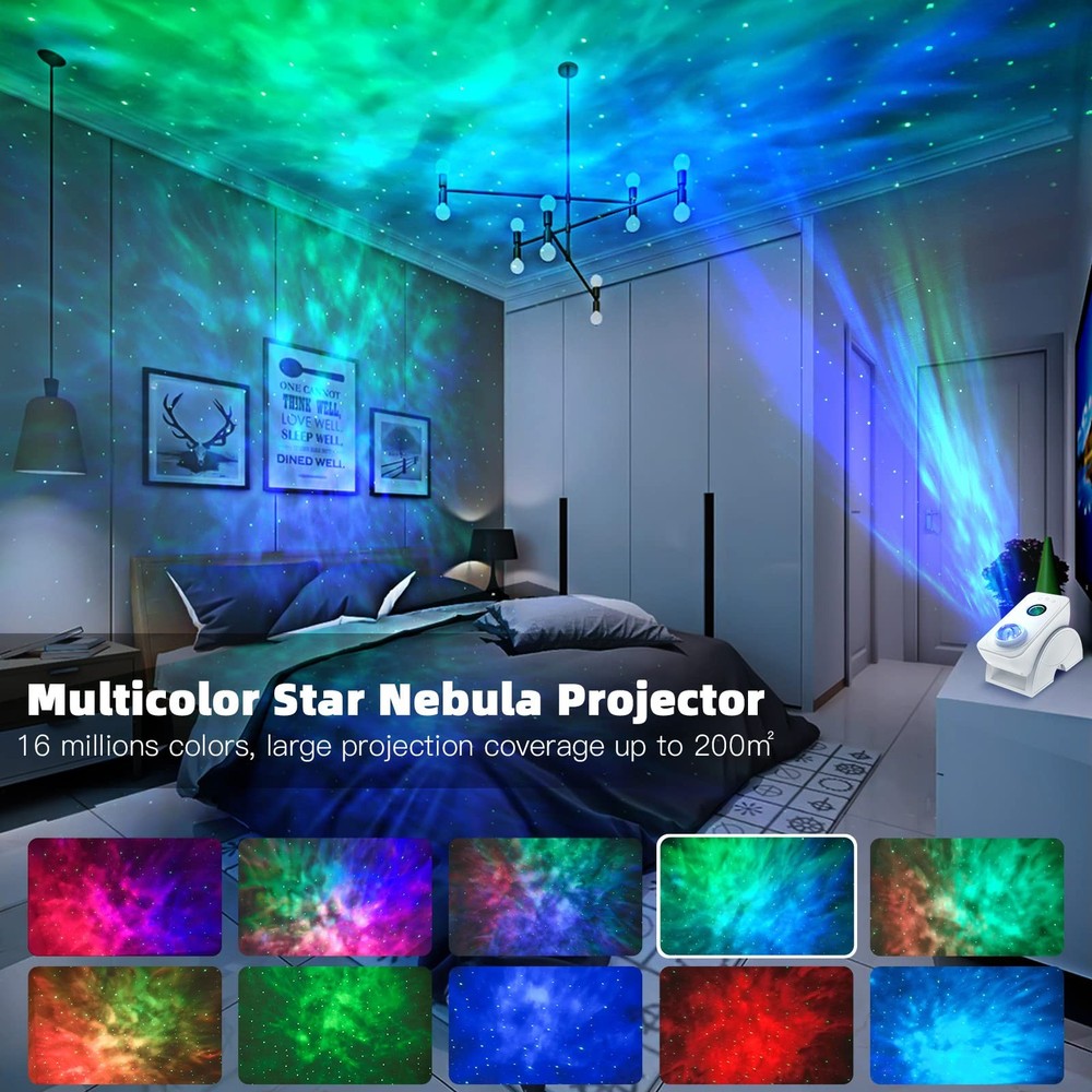 Galaxy Projector,Star Projector Light,Smart Northern Lights White