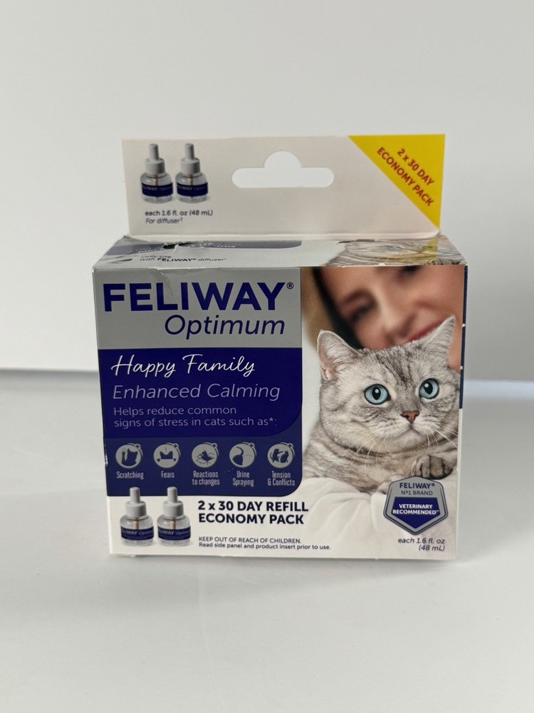 Feliway Happy Family Enhanced Calming Diffuser Refill 2pk Exp 02/27
