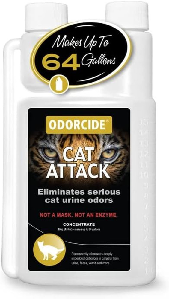 Odorcide Cat Attack Concentrate Odor Eliminator - Cat Urine Remover for Carpet &