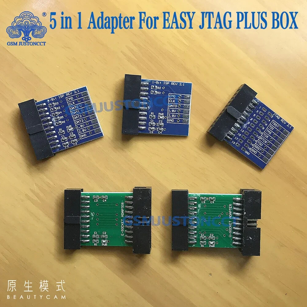 5 in 1 easy j-tag box adapter ( JTAG, ISP 1BIT, ISP 4BIT, U-SOCKET, E-SOCKET )