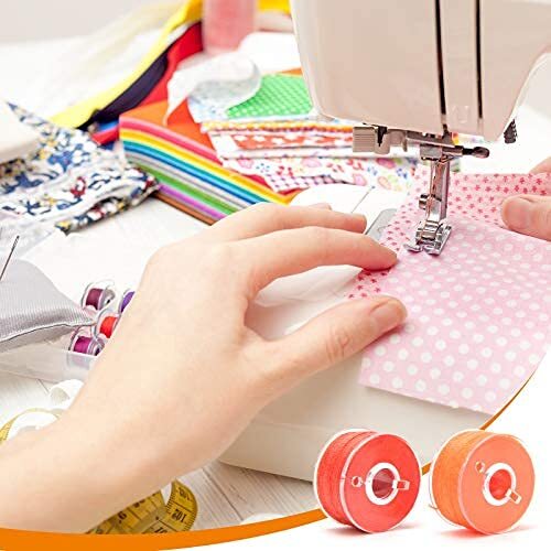 72 Pcs Prewound Thread Bobbins with Bobbin Box for Sewing Machine Embroidery