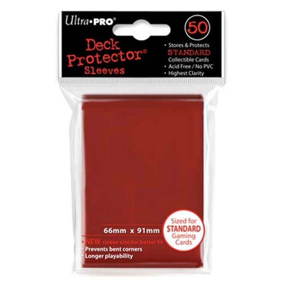 Ultra Pro Red Solid Standard Deck Protector 50 Count [NEW] Card Game Play