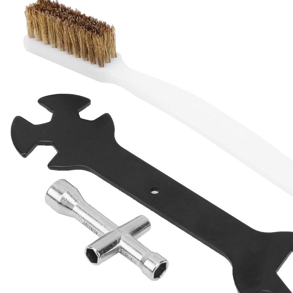 3Pcs 3D Printer Cleaning Tool Set Wrench + Mini Socket + Nozzle Brush Kit