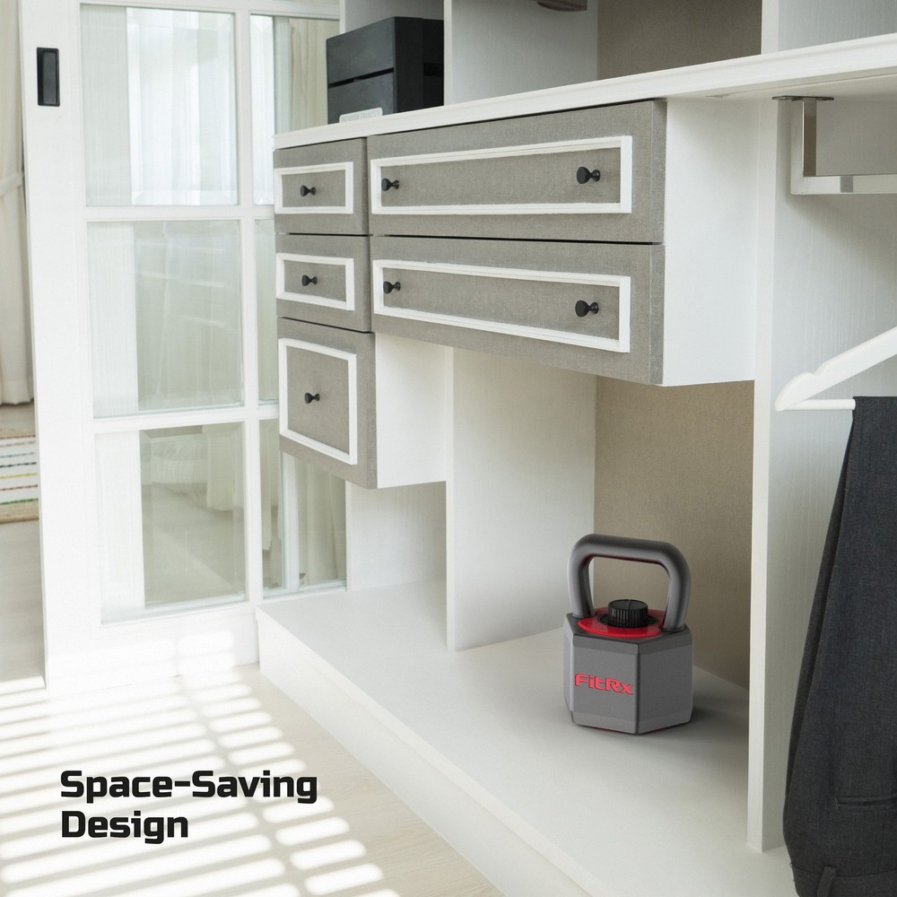 25 lbs SmartStack Wide Handle Adjustable Kettlebell 40lb Full Body Workout Black