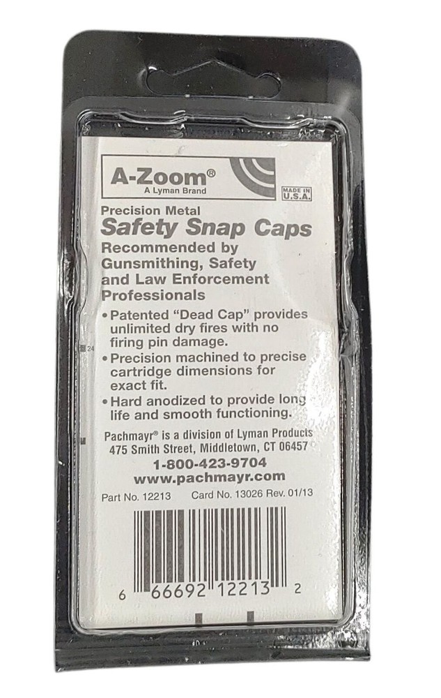 A Zoom Precision Snap Caps Solid Aluminum 20 Gauge 2/Pack 12213