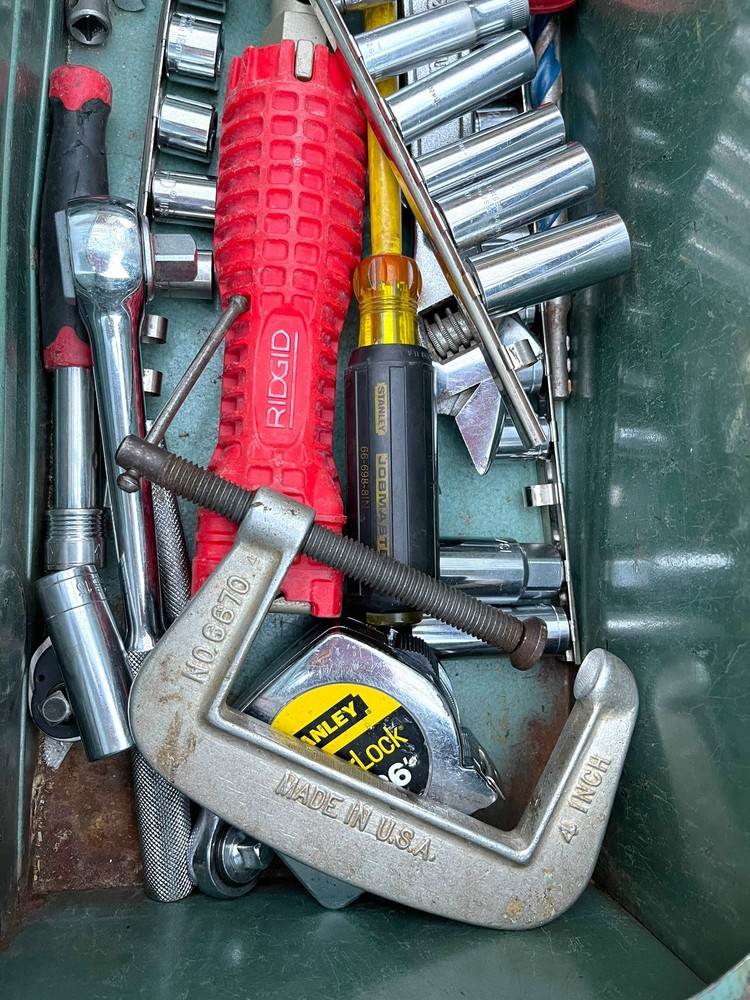 Vintage Ward Master Tool Box W/Misc Tools (LOCAL PICKUP)