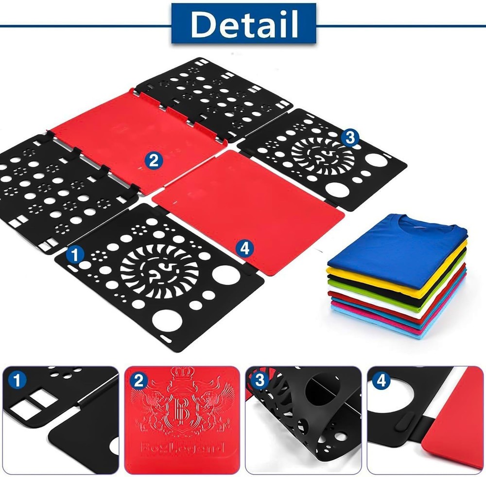 Version 3 Shirt Folding Board t Shirts Clothes Folder Durable Plastic Folding...
