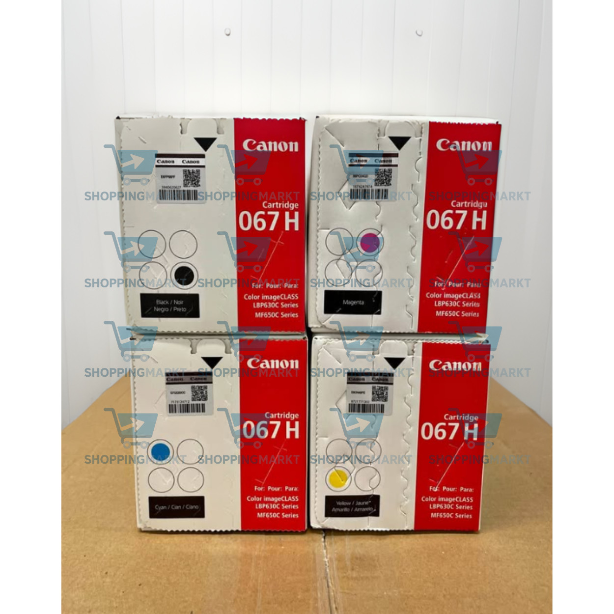 Canon 067H High Yield Toner Cartridge Black, Cyan, Magenta,Yellow 4-Pack Sealed