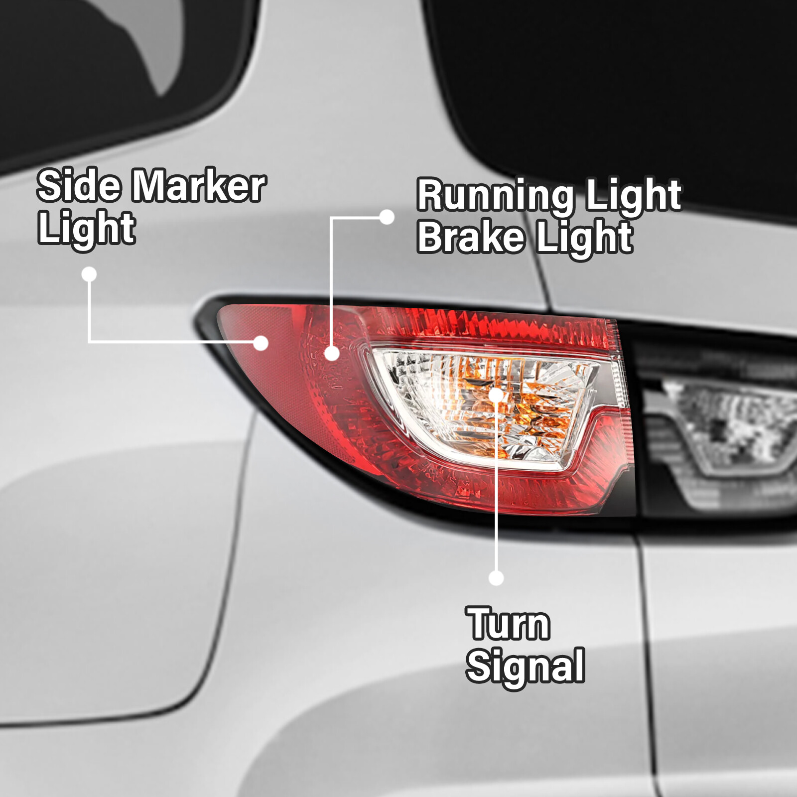 Red Tail Lights Lamps w/ Bulbs LH+RH For Chevy Traverse LS LT LTZ 2013-2017 DOT