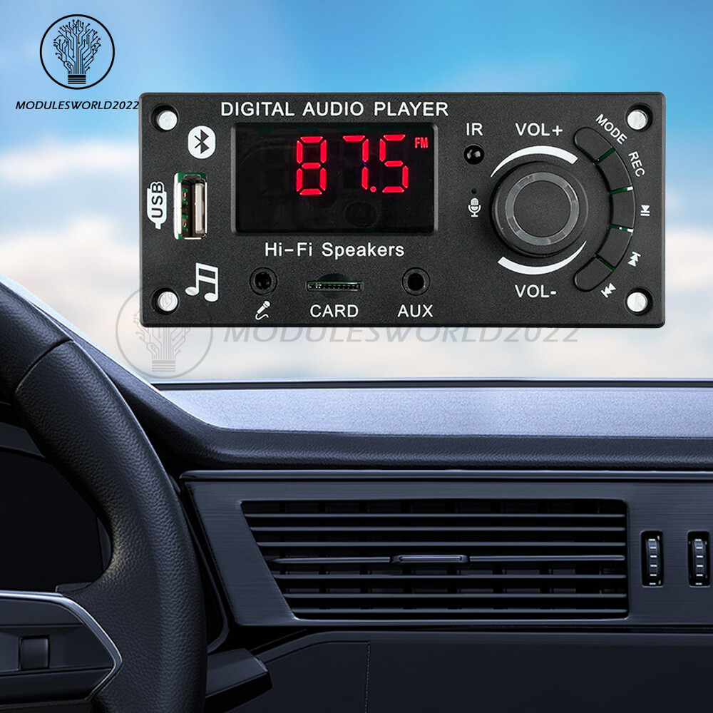 DC5-25V MP3 Decoder Board 2*50W Bluetooth Amplifier Car Audio Player FM Radio