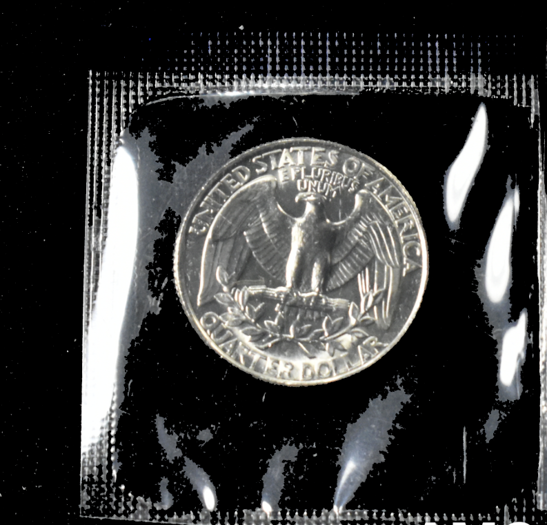 1987 P Uncirculated B.U. Washington Quarter U.S. Mint Cello
