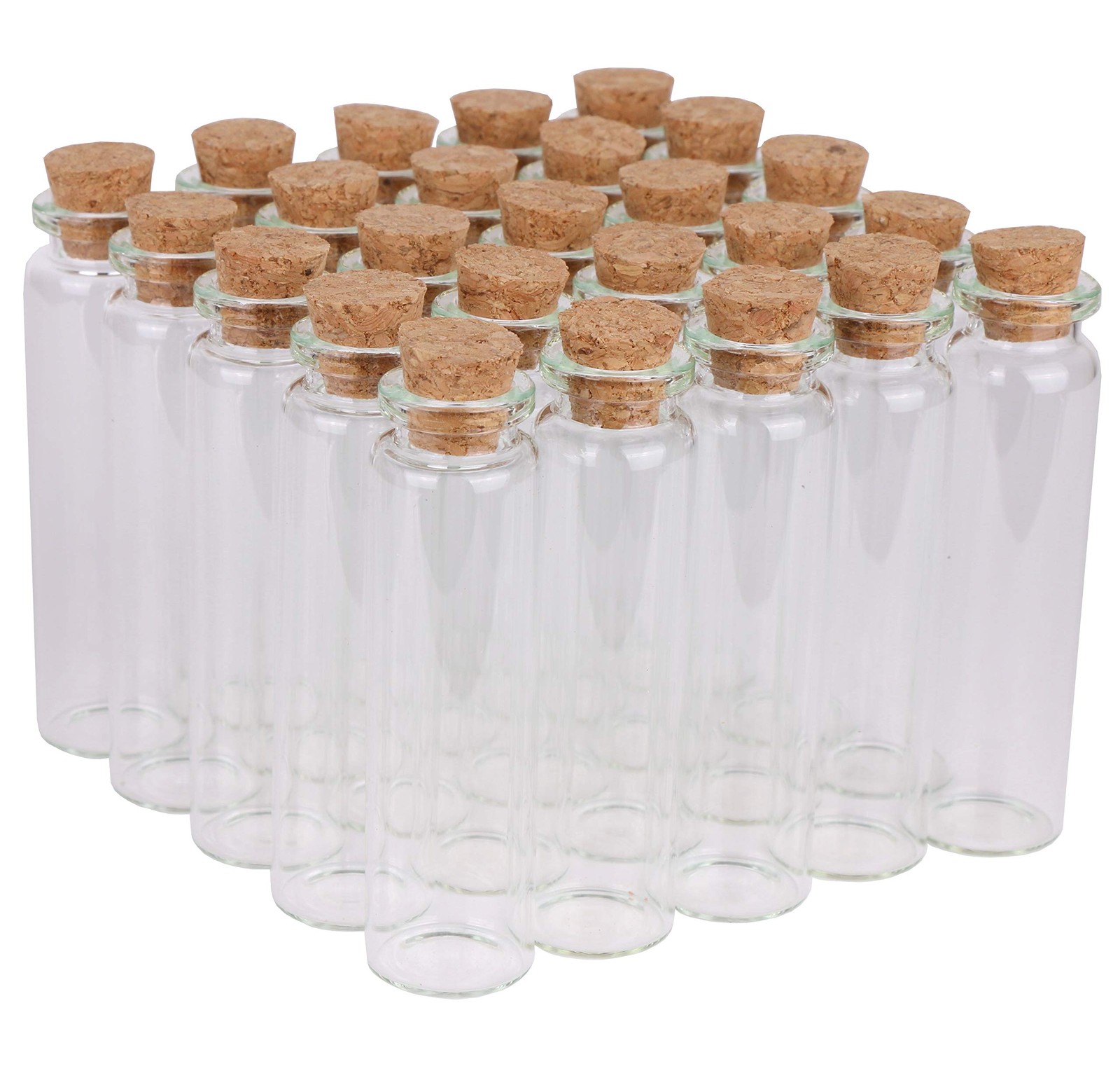 20ml Small Glass BottlesTiny Glass Vials,Jars with Cork Stoppers,Message Bottles