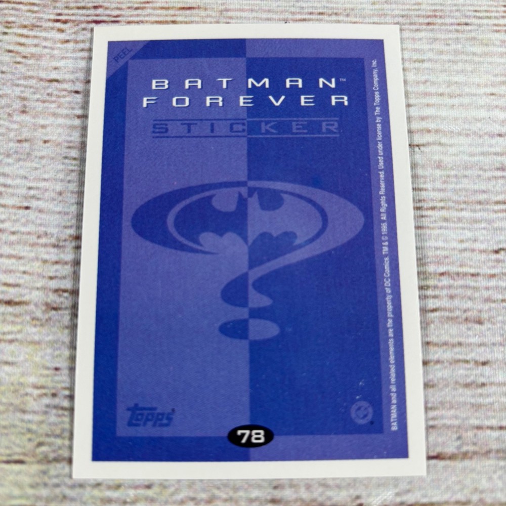 1995 Topps Batman Forever Sticker - #78 Batman Drops