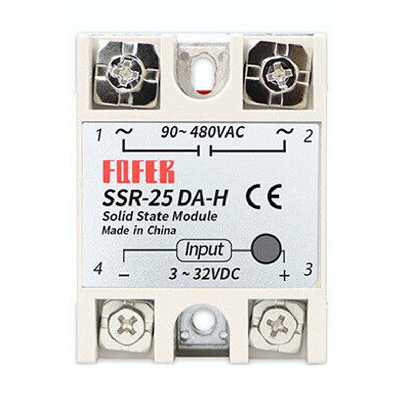 Solid State Relay Module SSR-25DA-H High Voltage Resistance 90-480V