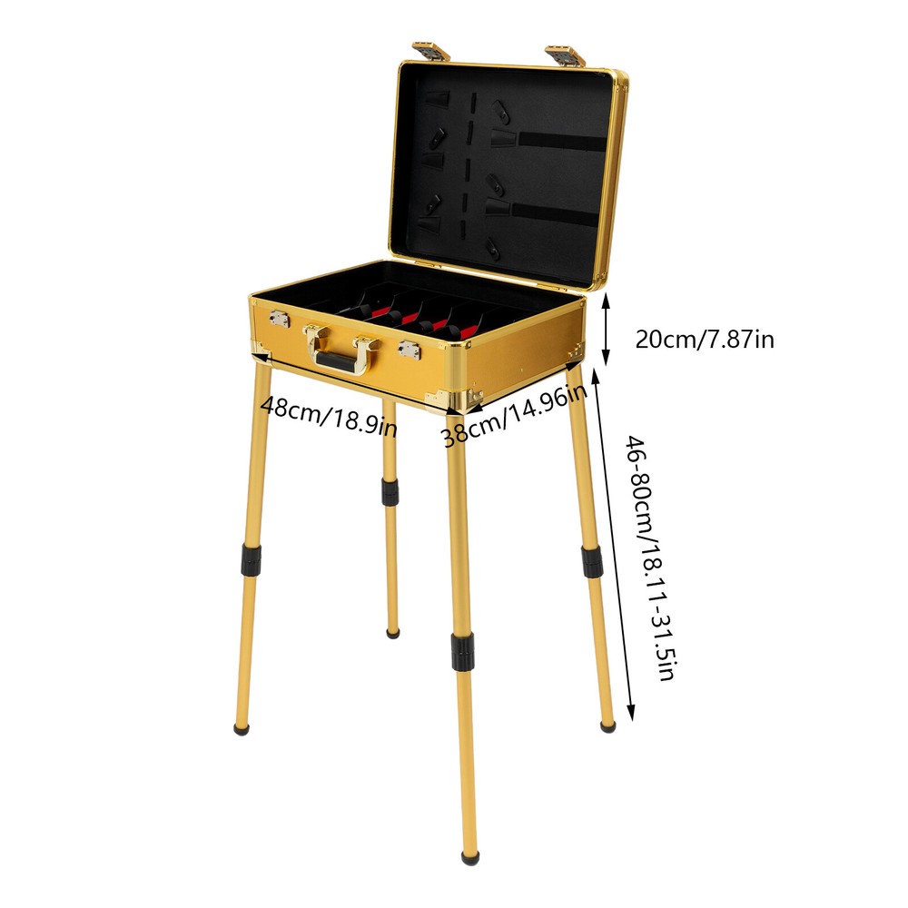 Barber Case Mobile Barber Station Professional Barber Toolbox Adjustable Height