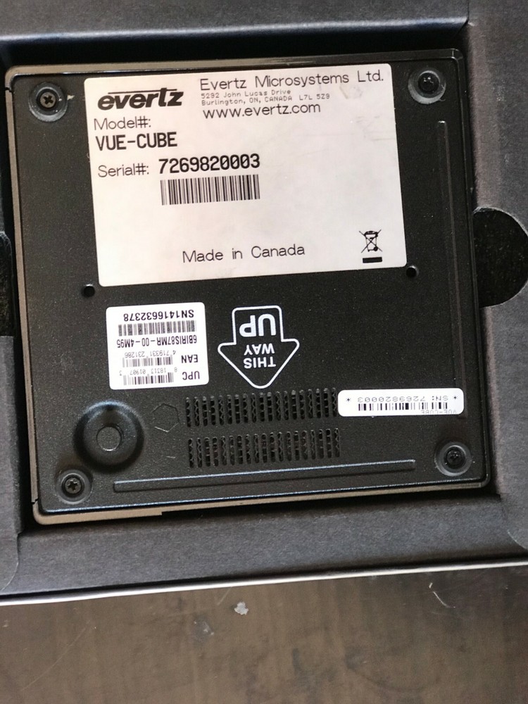 EVERTZ - VUE-CUBE VISUALIZATION & CONTROL PANEL with Compact Hardware Platform