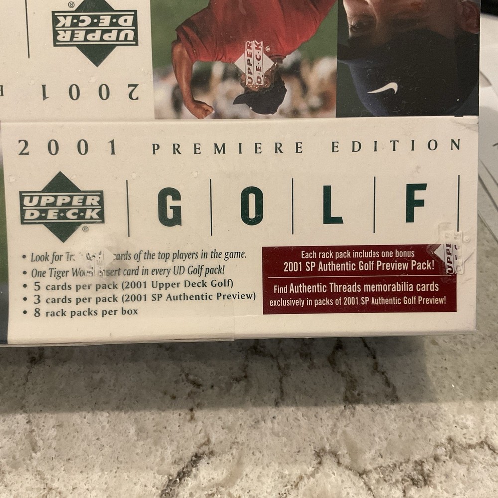 2001 Premiere Edition Upper Deck Golf Rack Pack Factory Sealed