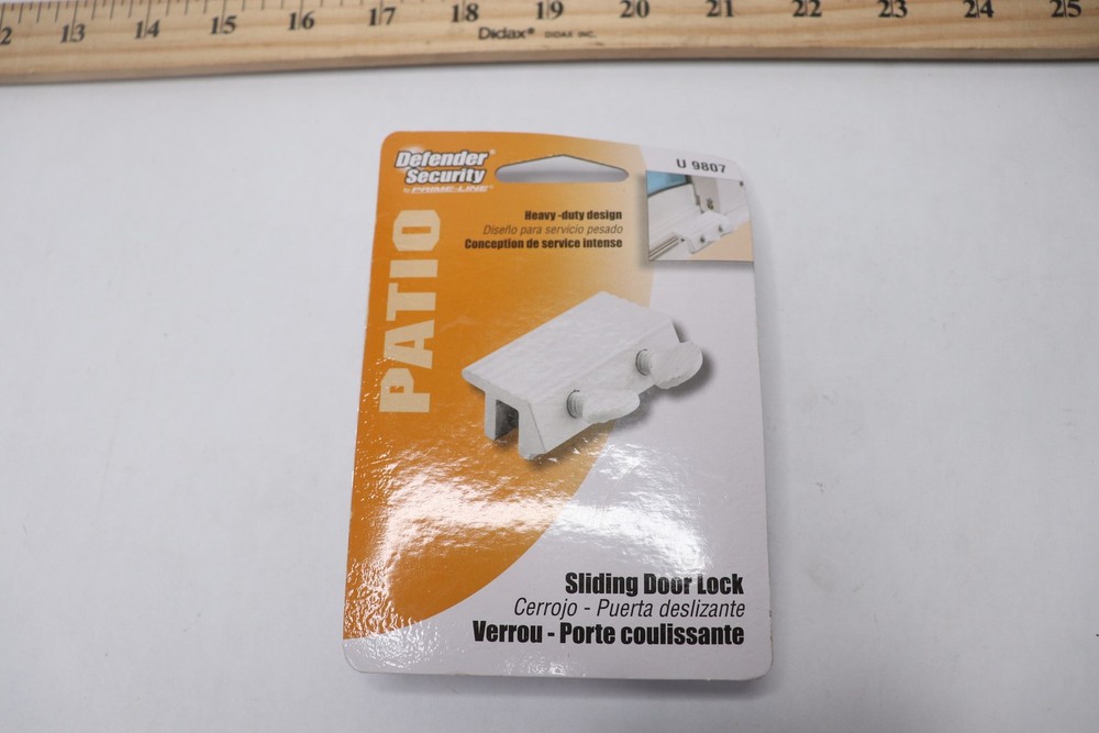 Defender Security Sliding Window Lock Extruded Aluminum White 1/4 U 9807