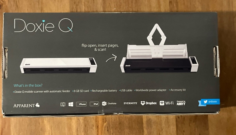 Doxie Q DX300 Wireless Rechargeable Document Scanner w/Automatic Feeder Sealed