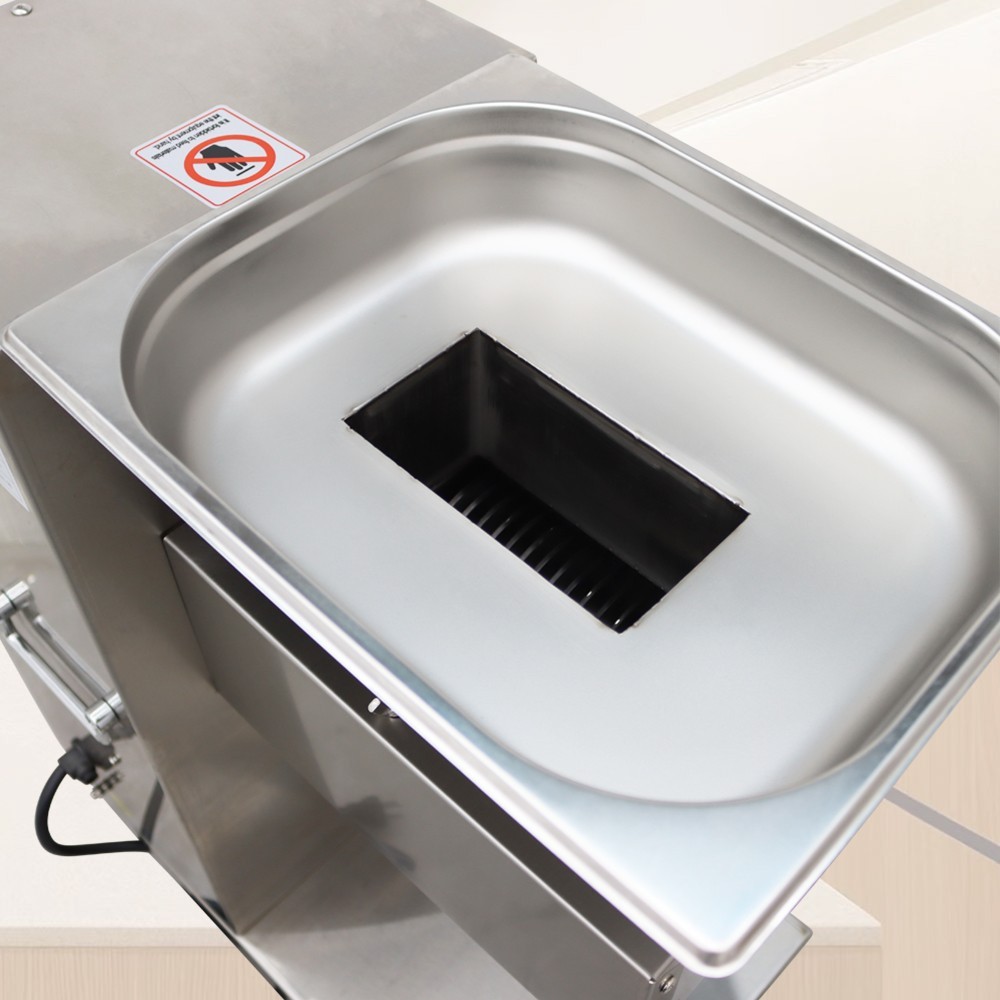 110V Stainless Steel 8MM Meat Cutting Machine Beef Pork Processing Machine 1HP