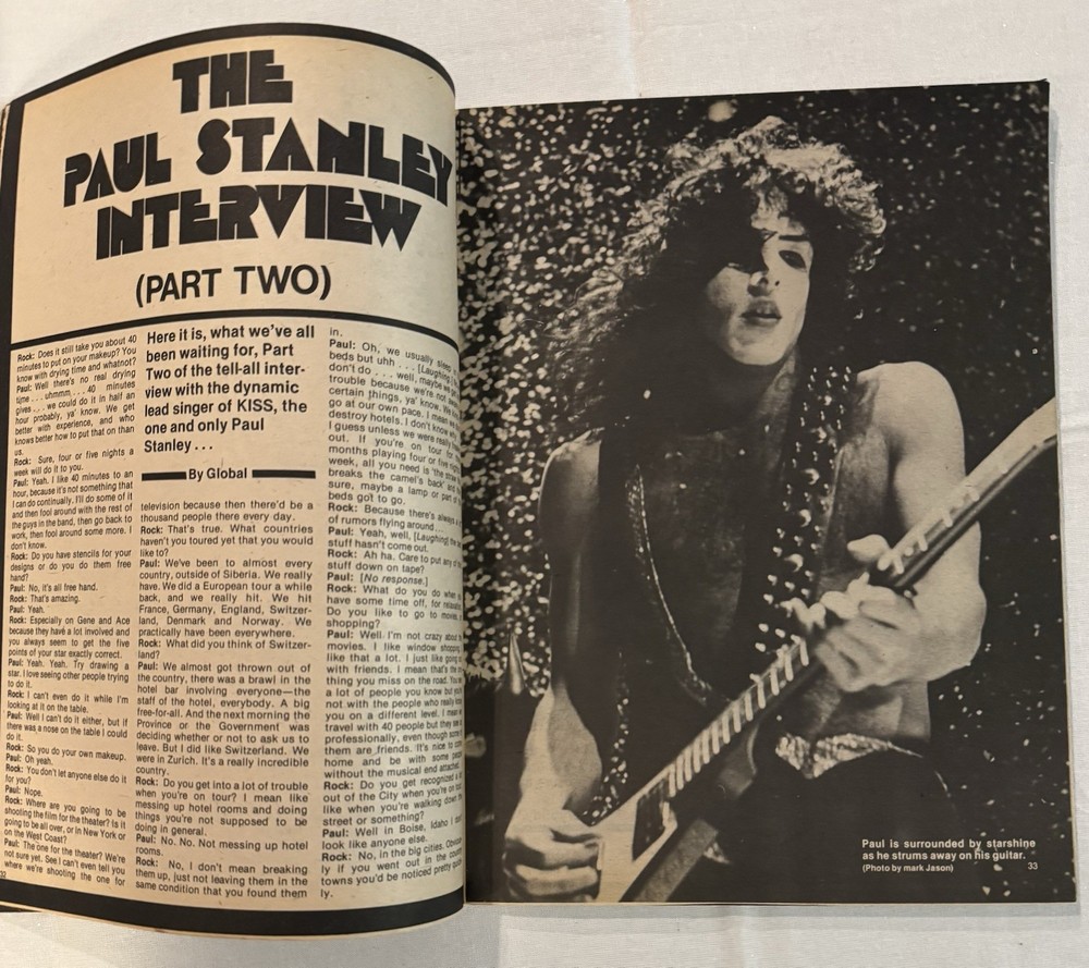 KISS ✨ VINTAGE AUCOIN ERA SPRING 1979 ROCK MANIA MAGAZINE ✨VERY NICE CONDITION ✨